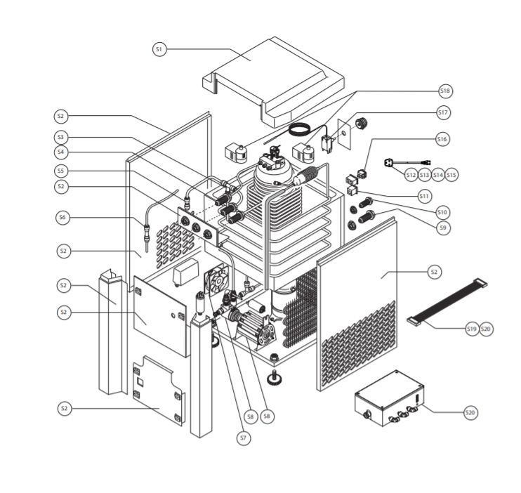 60-Litre - Chilled, Ambient & Sparkling Exploded Diagram