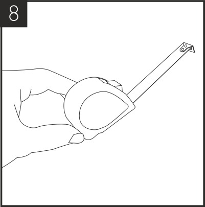 Allow for the space needed for forming the required cut out. Relate the selected position to the underneath of the counter and check for any obstructions.