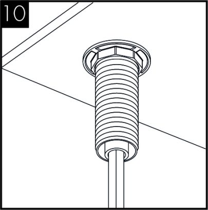 With the tap in position carefully refit the nut. Take care not to over-tighten. 