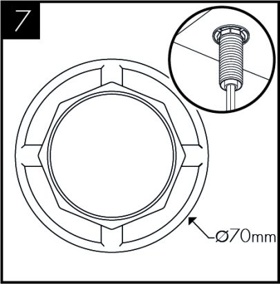 Allow sufficient space for fitting a back nut to the faucet stem.