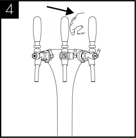 Ensure to release the Sparkling water dispense lever and take care to avoid releasing excess amounts of CO2 gas as this may damage the tank.<br /> 