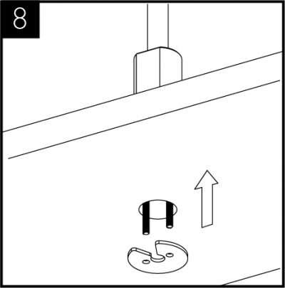Allow sufficient space for fitting the worktop fixing bracket.<br /> 