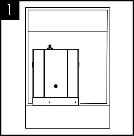 Locate the ProCore in a suitable position, using the supplied ventilation base by following the instructions above. 