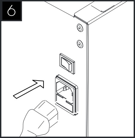 Connect the unit to the electricity supply. The unit will then go into commissioning mode, see hot tank commissioning section below before proceeding to step 7.