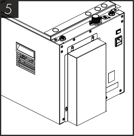 Tighten all 4 fixing screws.