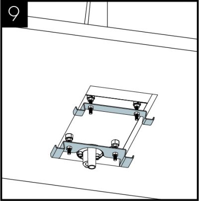 Allow sufficient space for fitting the worktop fixing brackets.