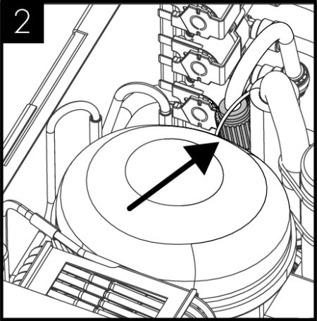 Locate the flow control adjuster, this can be found towards the front of the unit. 