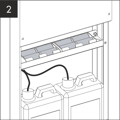 Insert four C Type batteries into the spaces in the compartment. Take care to ensure all batteries are inserted with the correct polarity as shown inside the battery compartment.