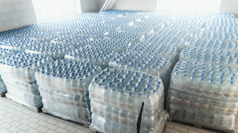 Large stocks of single use bottle water Large stocks of single use bottle water