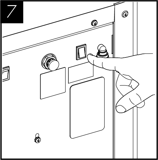 When hot water is dispensing switch the hot switch to 'on'.