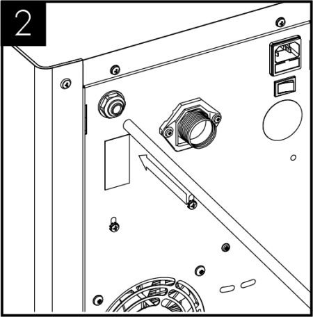 Connect the CO2 supply from gas regulator, ensuring the pressure is set to max 58 PSI (4 bar), and turn on the supply (See CO2 Installation section).