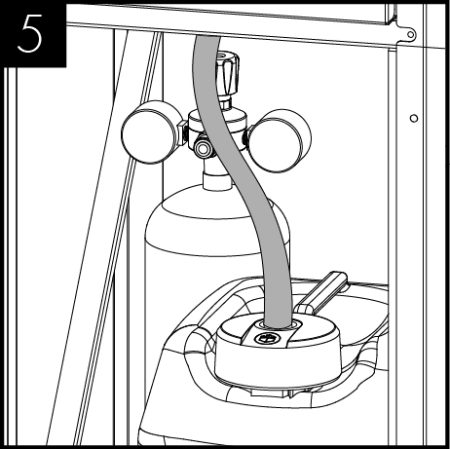 Fit drain pipe to waste kit inside cabinet. If you want to have the waste to mains then push the waste pipe through the hole in the backplate and plumb to an external waste.