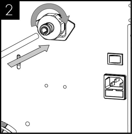 Connect the Water Inlet adapter as supplied and connect to water supply.