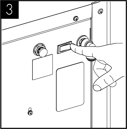 Then switch on the hot tank using the hot switch. 