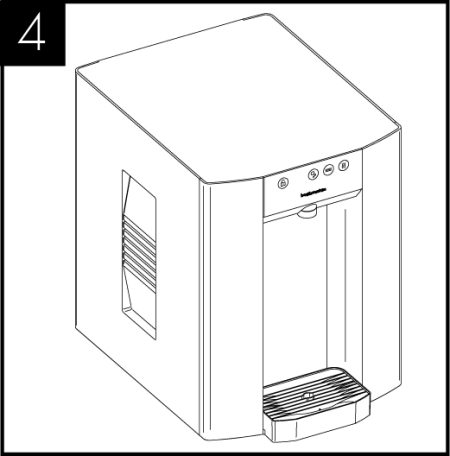 Allow the machine to stand for 15 minutes for the initial chilling and heating process to complete.