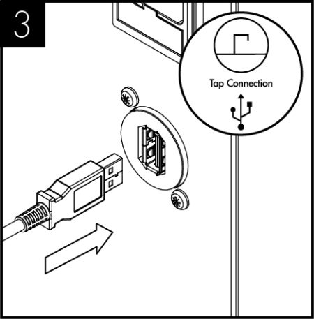 Connect the Tap USB to the ProCore unit.