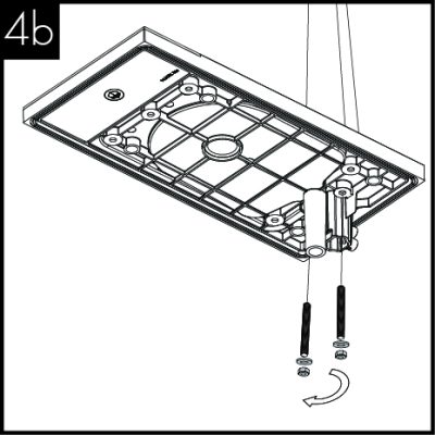 Monofit: Using the 2 x M6 allthreads provided, locate them into the base of the tap. Place the additional earth wire on one of the bars with the star washer beneath it (attach the other end to the lid SEM screw on the ProCore when installed). Then, tighten till secure using the flange nuts provided.