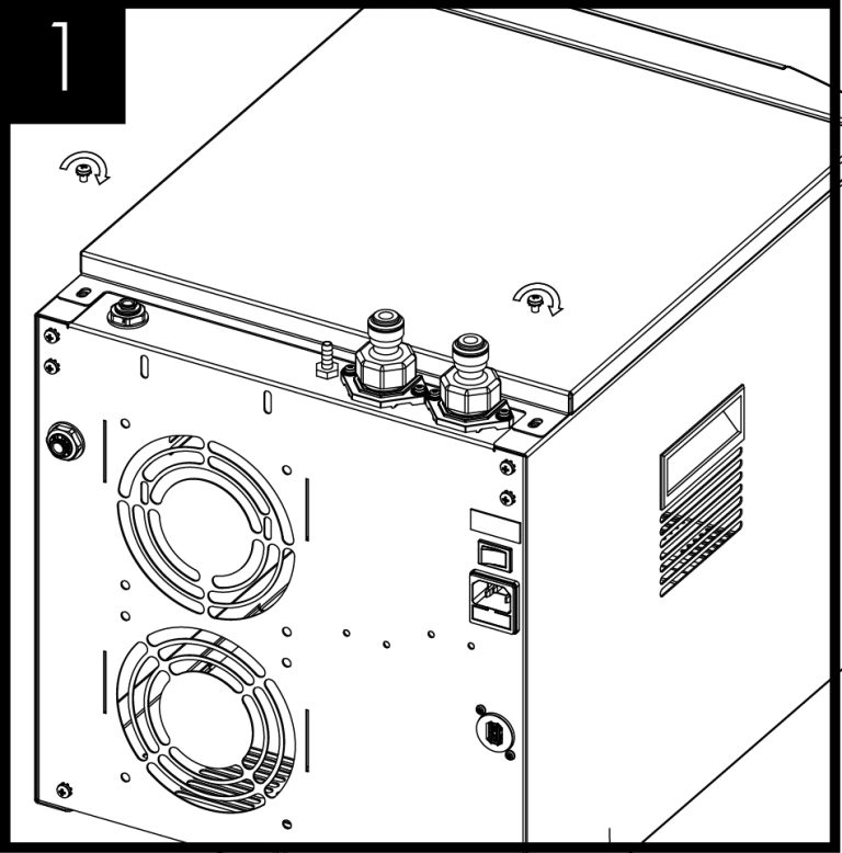 Remove the 2 screws holding the unit lid down and slide the lid off.