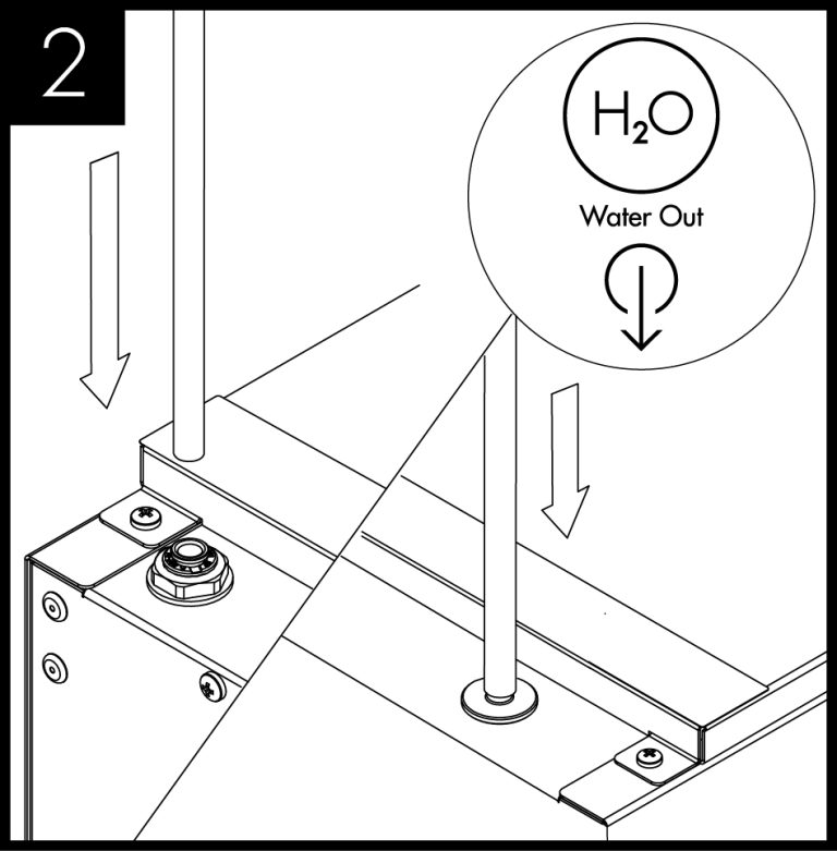 Connect the T3 tap to the water outlets. NOTE: To improve sparkling anti-drip & hot draw back cut pipes to shortest length possible.