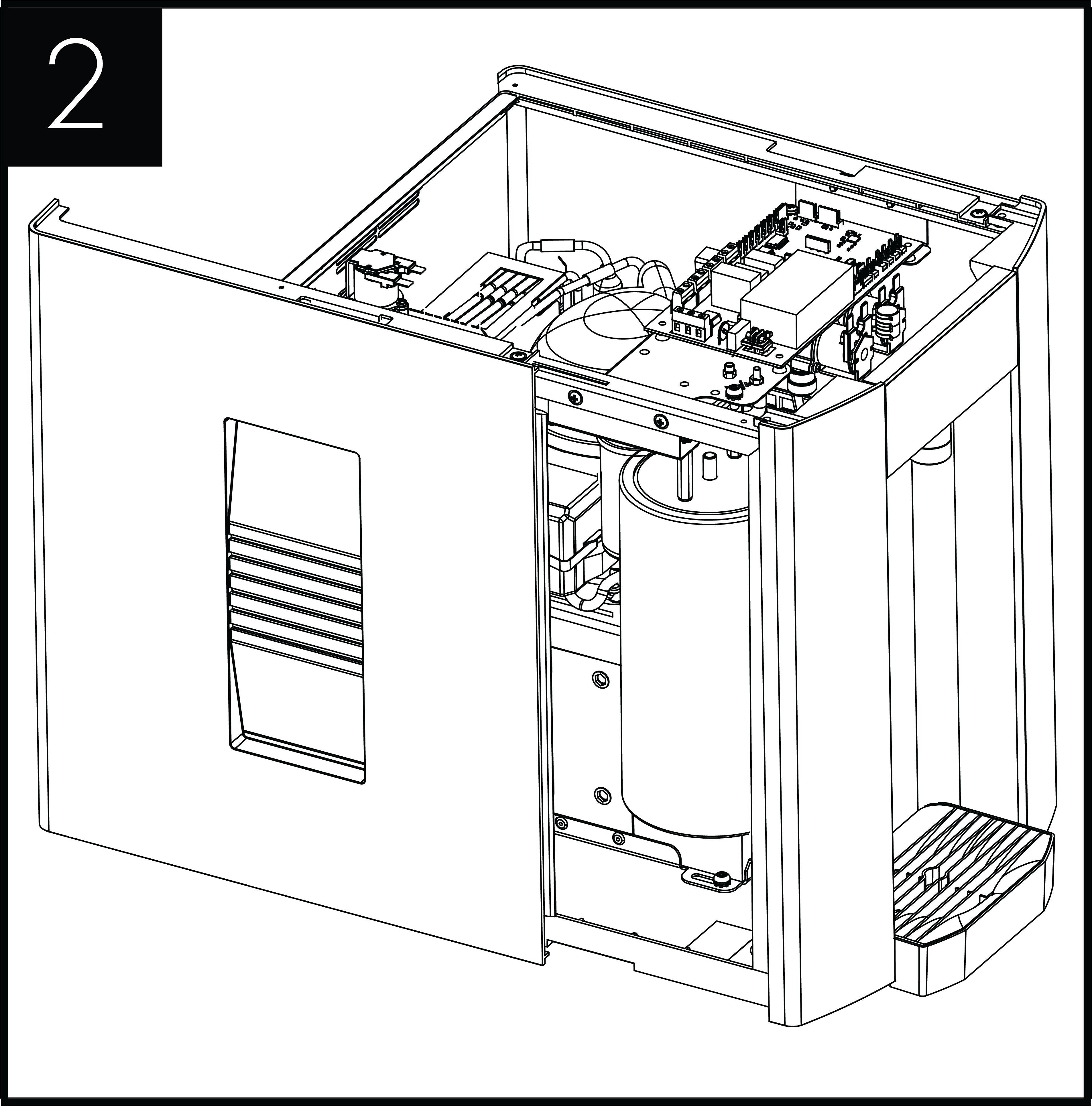 Remove the 4 screws holding the left side panel in place and slide off and set aside. 