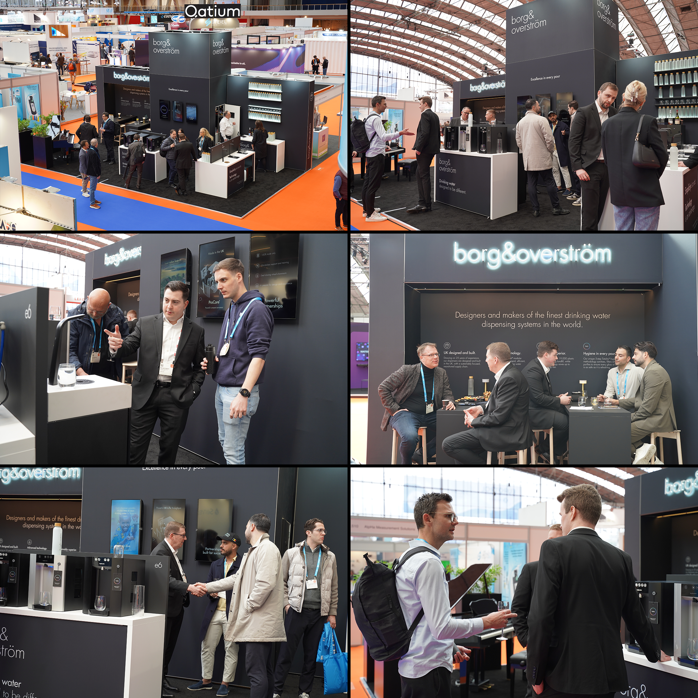 The Borg and Overstrom stand at Aquatech with lots of visitors viewing our product range of dispensers and taps'